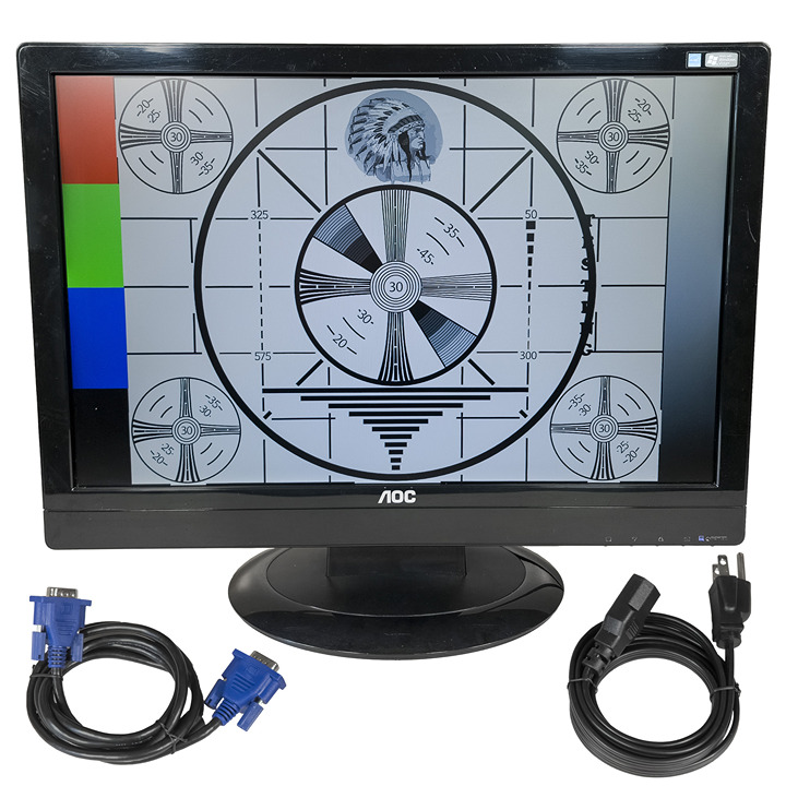 AOC LCD Monitor 2019sw1 VGA 1680x1050 20 16:10 Power VGA Cleaned Tested Working