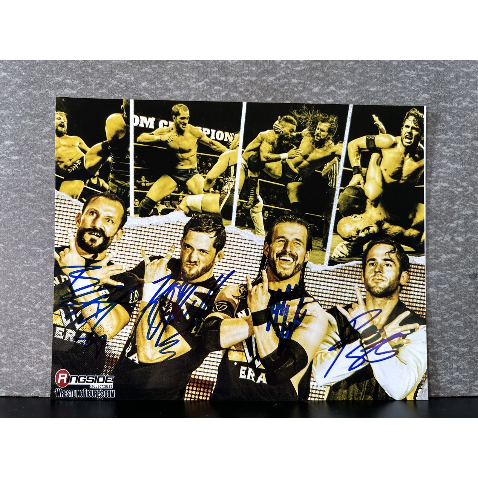 WWE UNDISPUTED ERA 4x SIGNED 8x10 AUTOGRAPH NXT Adam Cole Strong Fish O’Reilly