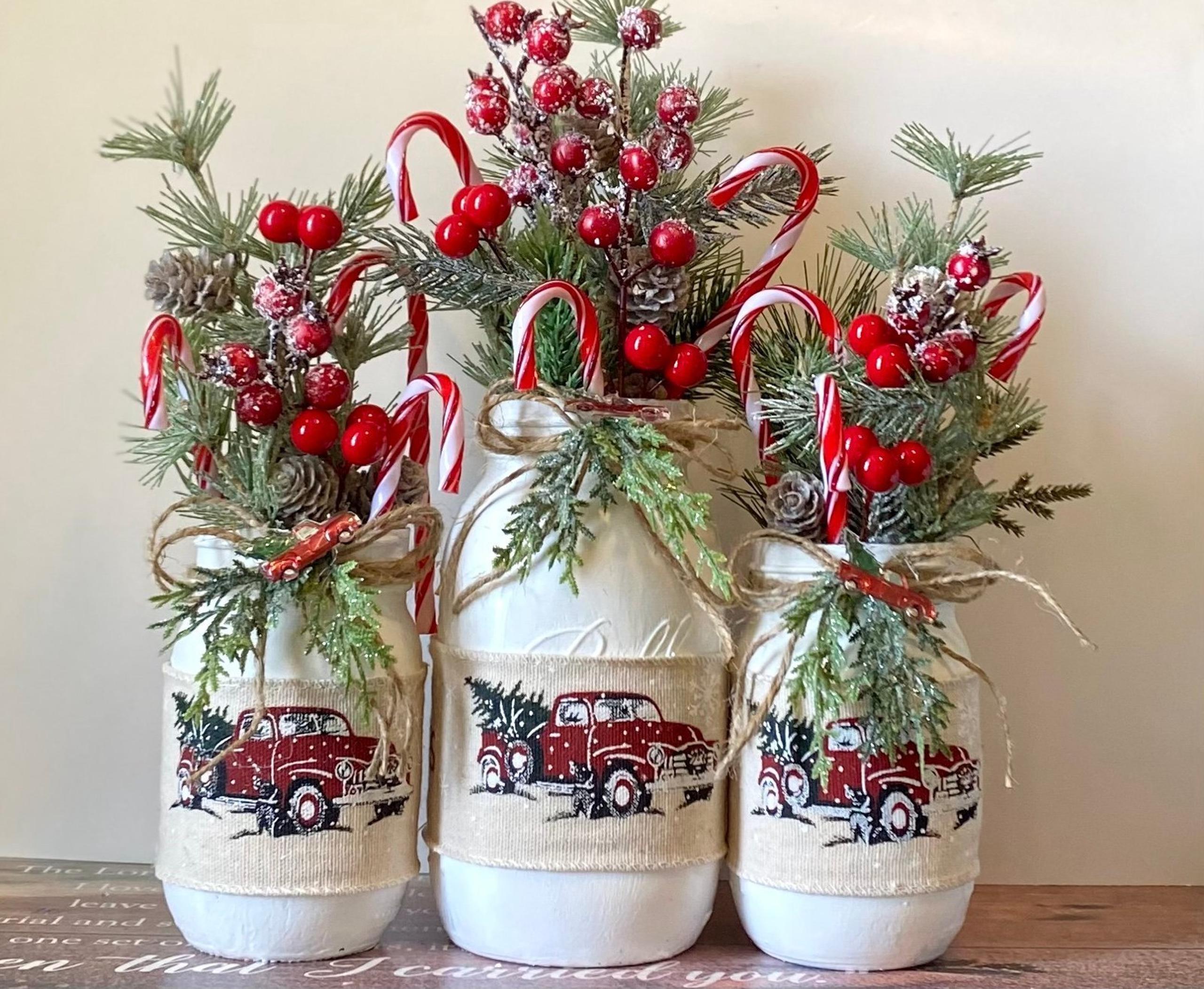 Trending Little Red Truck Holiday Festive Centerpiece❤️❤️❤️