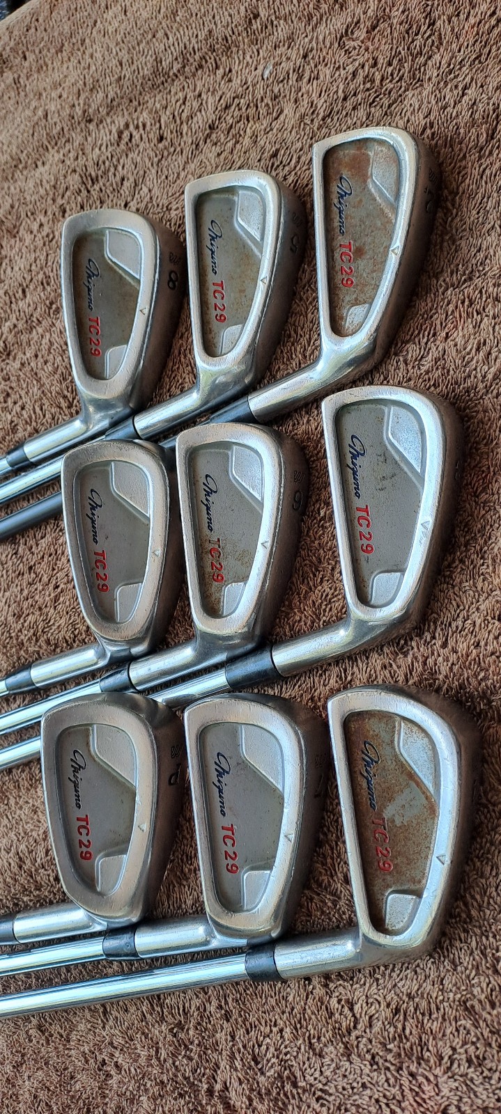 Golf Men's Irons Set MIZUNO TC29 RH 9 clubs Black Blue New Grips