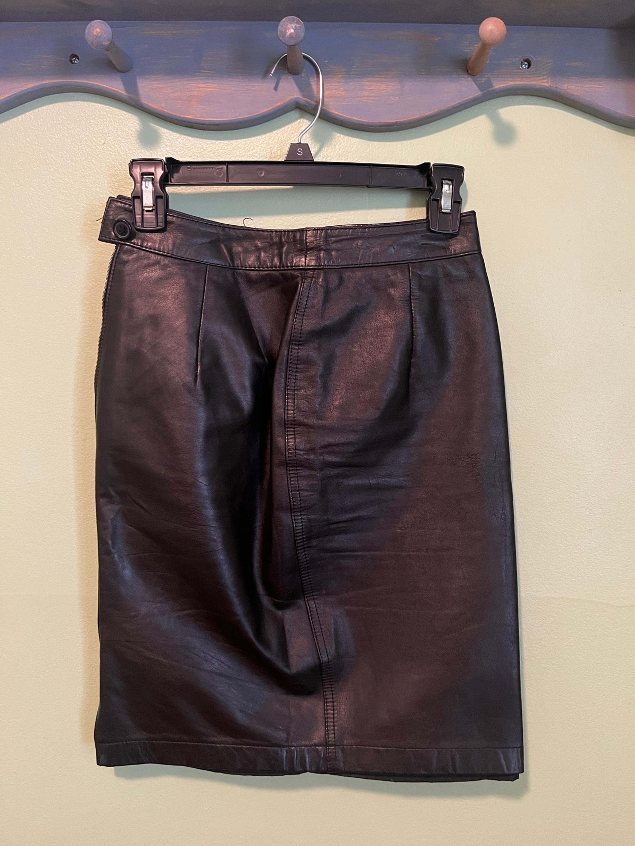 Vintage leather skirt