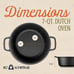 Cookware Cast Iron Dutch Oven | 7qt- ej7