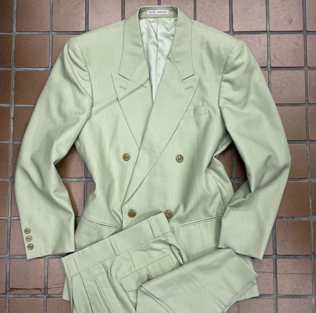 Ultra beautiful item, unused, 6B double suit, M A5, greenish lettuce green.