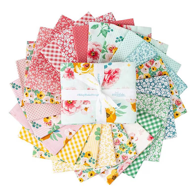 Spring Gardens Fat Quarter Bundle by My Mind's Eye for Riley Blake Designs