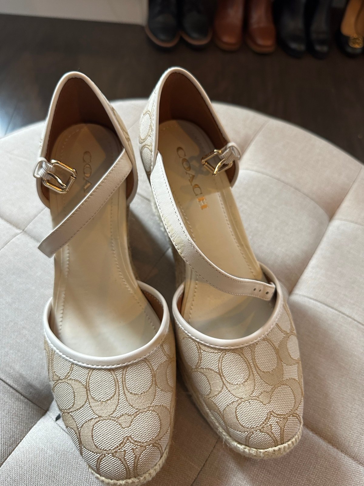 Coach espadrille wedge sandals