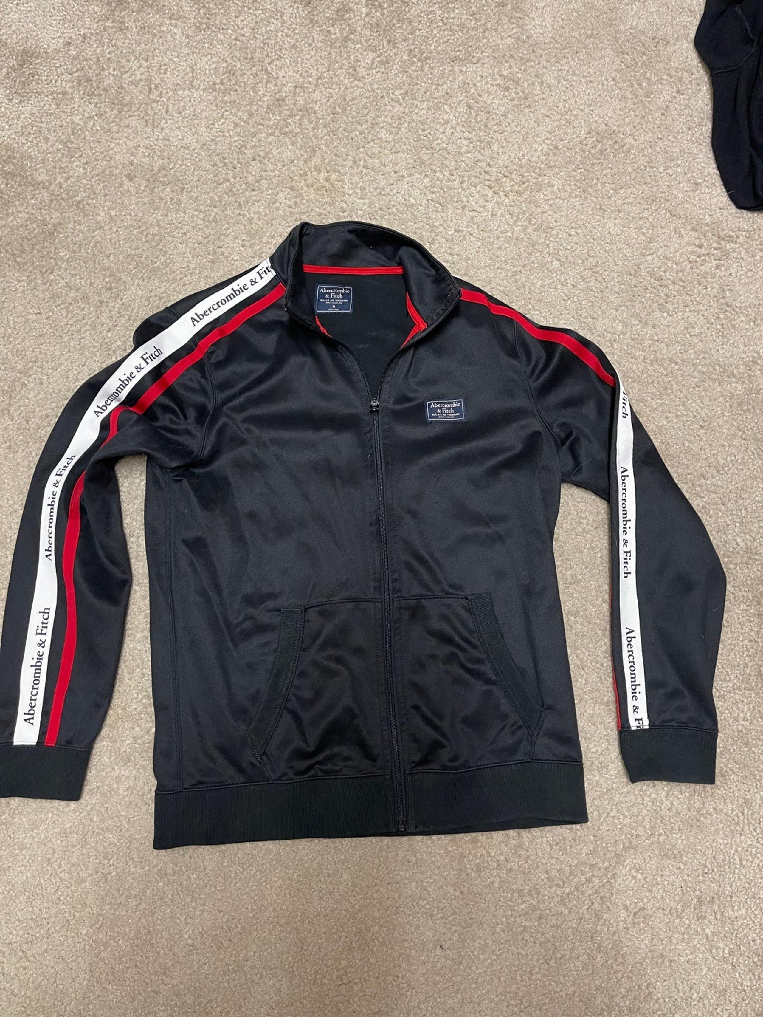 Abercrombie & Fitch Track Jacket M size Black