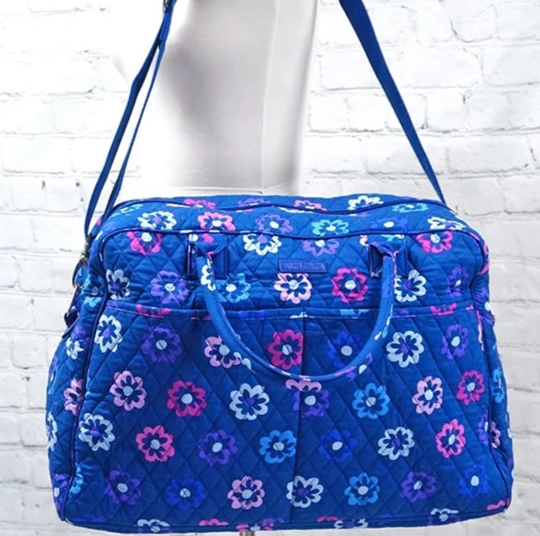 NWT VERA BRADLEY MEDIUM TRAVELER BAG TOTE WEEKENDER in Ellie Flowers 139