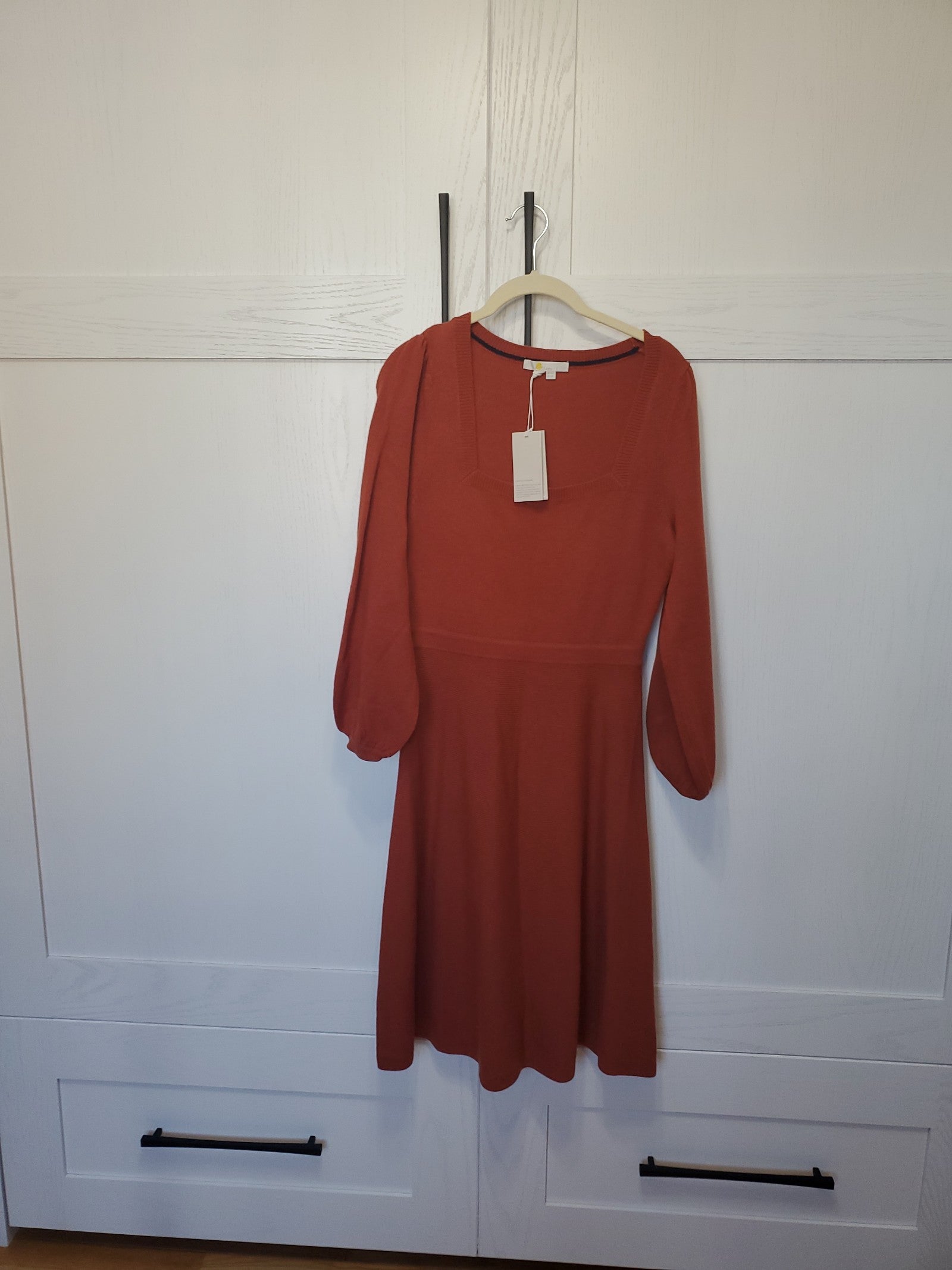 Biden Square Neck Wool & Alpaca-Blend Sweaterdress NWT