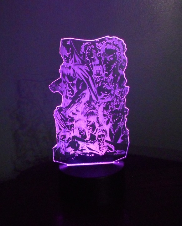 Batman 7 Custom Nemesis Laser Engraved LED Acrylic Night Light Lamp
