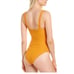 L*Space Pointelle Rib Cha Cha One Piece Orange Swimsuit Size 8