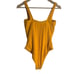 L*Space Pointelle Rib Cha Cha One Piece Orange Swimsuit Size 8
