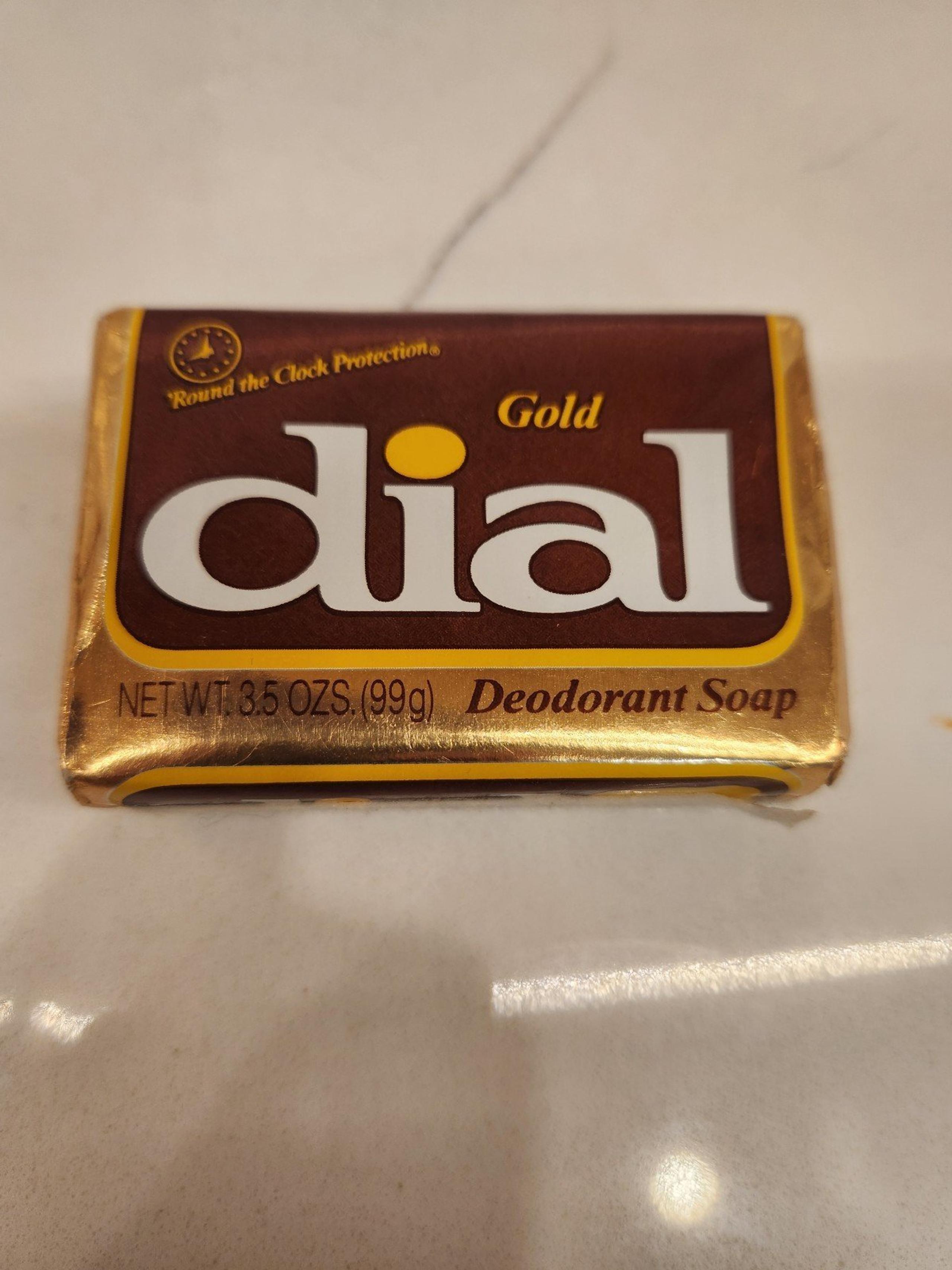 Vintage Dial Deodorant Soap Gold 3.5 oz Bar New Regular Size Bar Gold Foil Wrap
