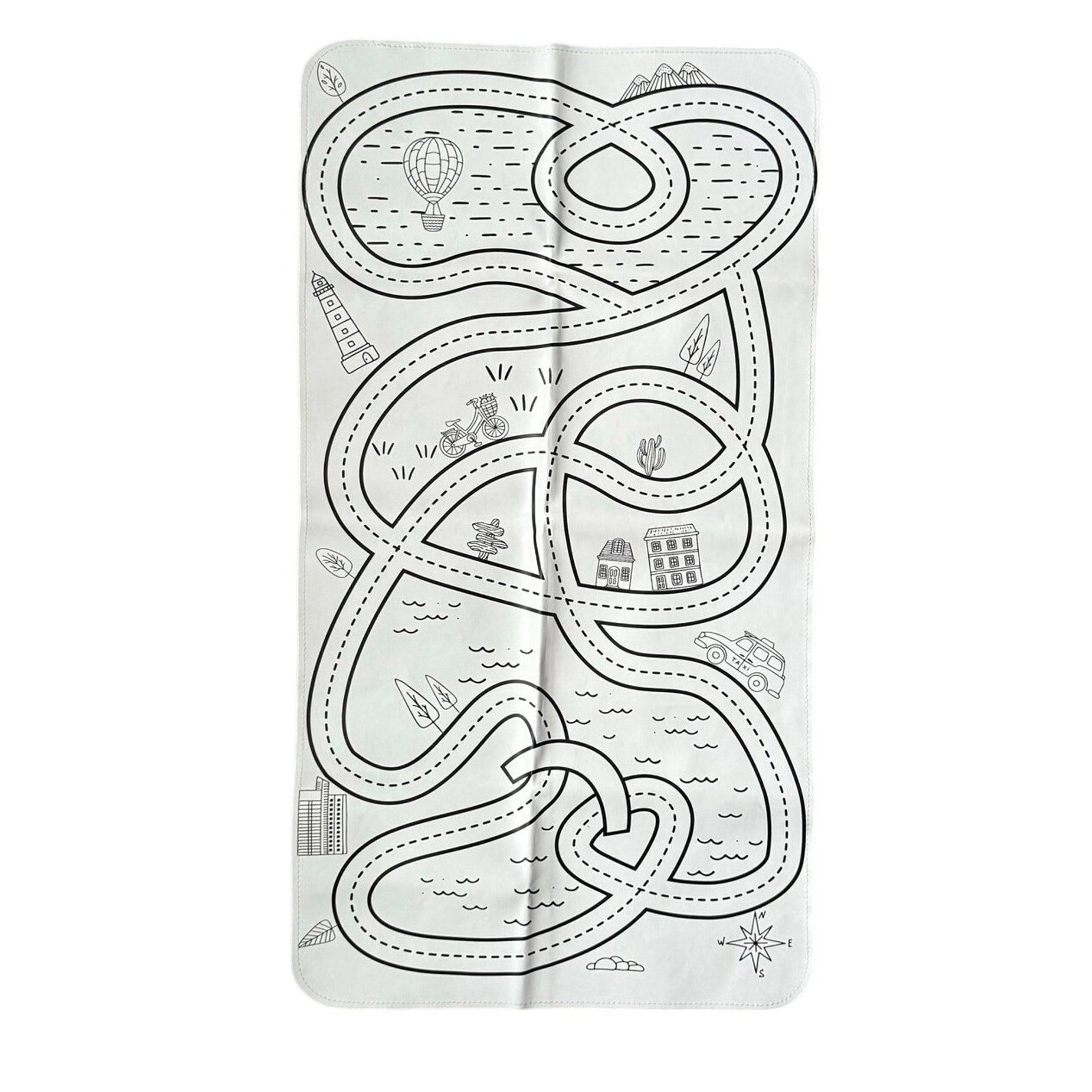Lila Mae Baby Changing Mat - unisex Genuine Faux Leather Travel Changing Pad