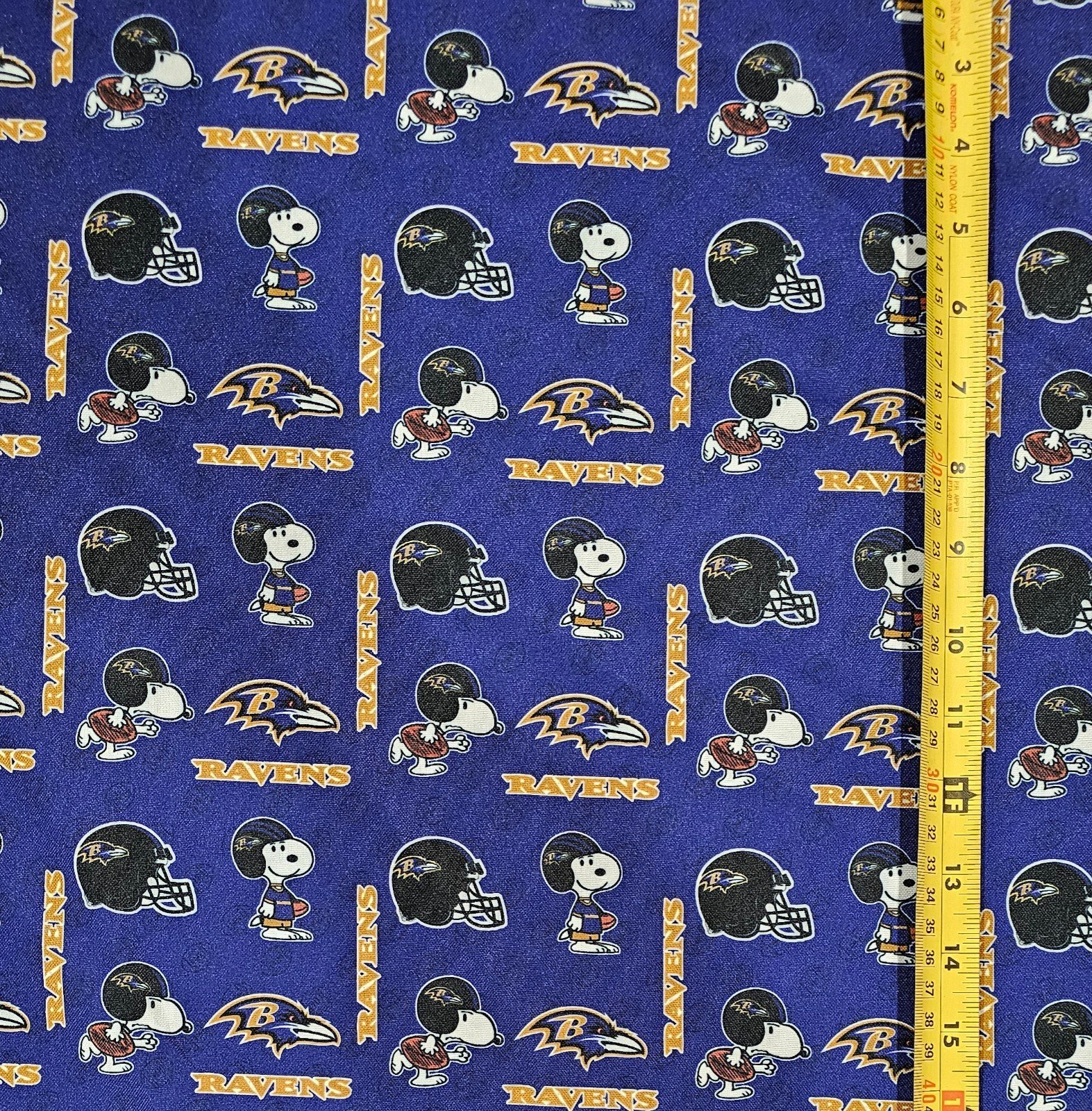 SNPY BALTIMORE RAVENS FABRIC 1 YARD (36 X58 ) BRAND NEW