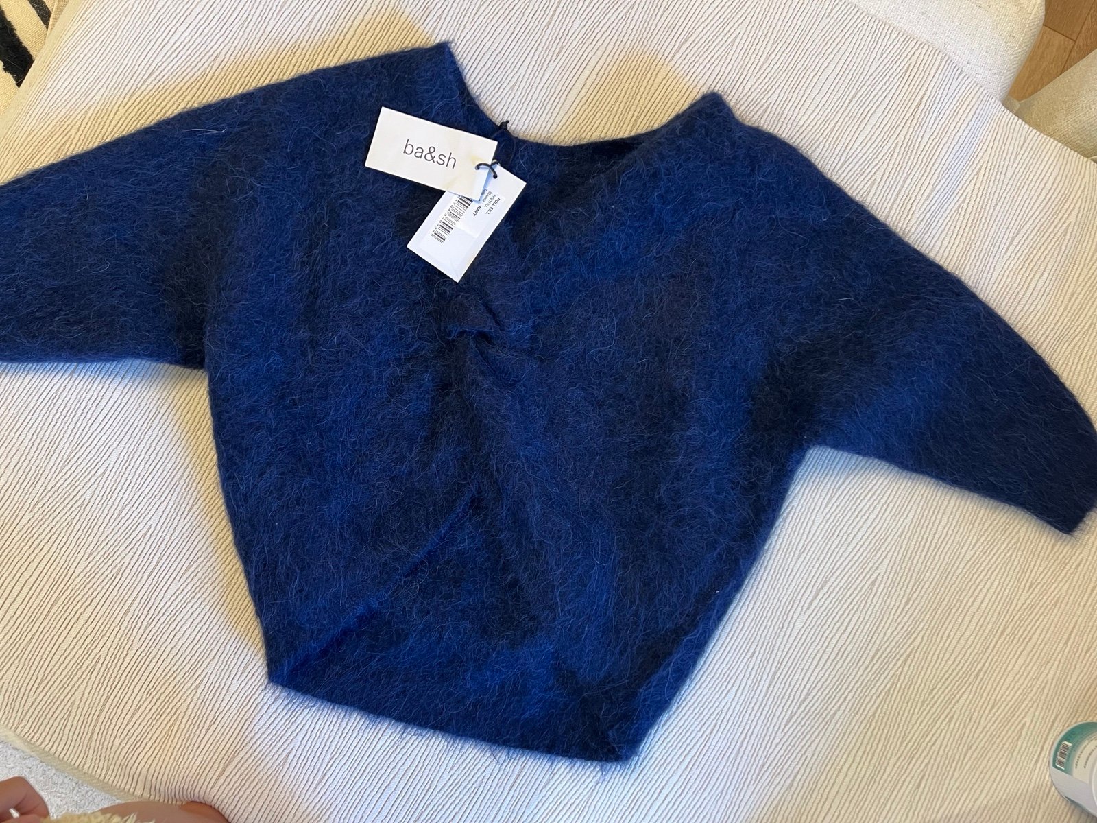 ba&sh pull fill navy sweater size xs