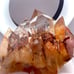 RARE Sunset Hematite Phantom Quartz Crystal Cluster Indonesia Red Orange Gold