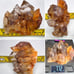 RARE Sunset Hematite Phantom Quartz Crystal Cluster Indonesia Red Orange Gold