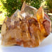 RARE Sunset Hematite Phantom Quartz Crystal Cluster Indonesia Red Orange Gold