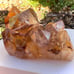 RARE Sunset Hematite Phantom Quartz Crystal Cluster Indonesia Red Orange Gold