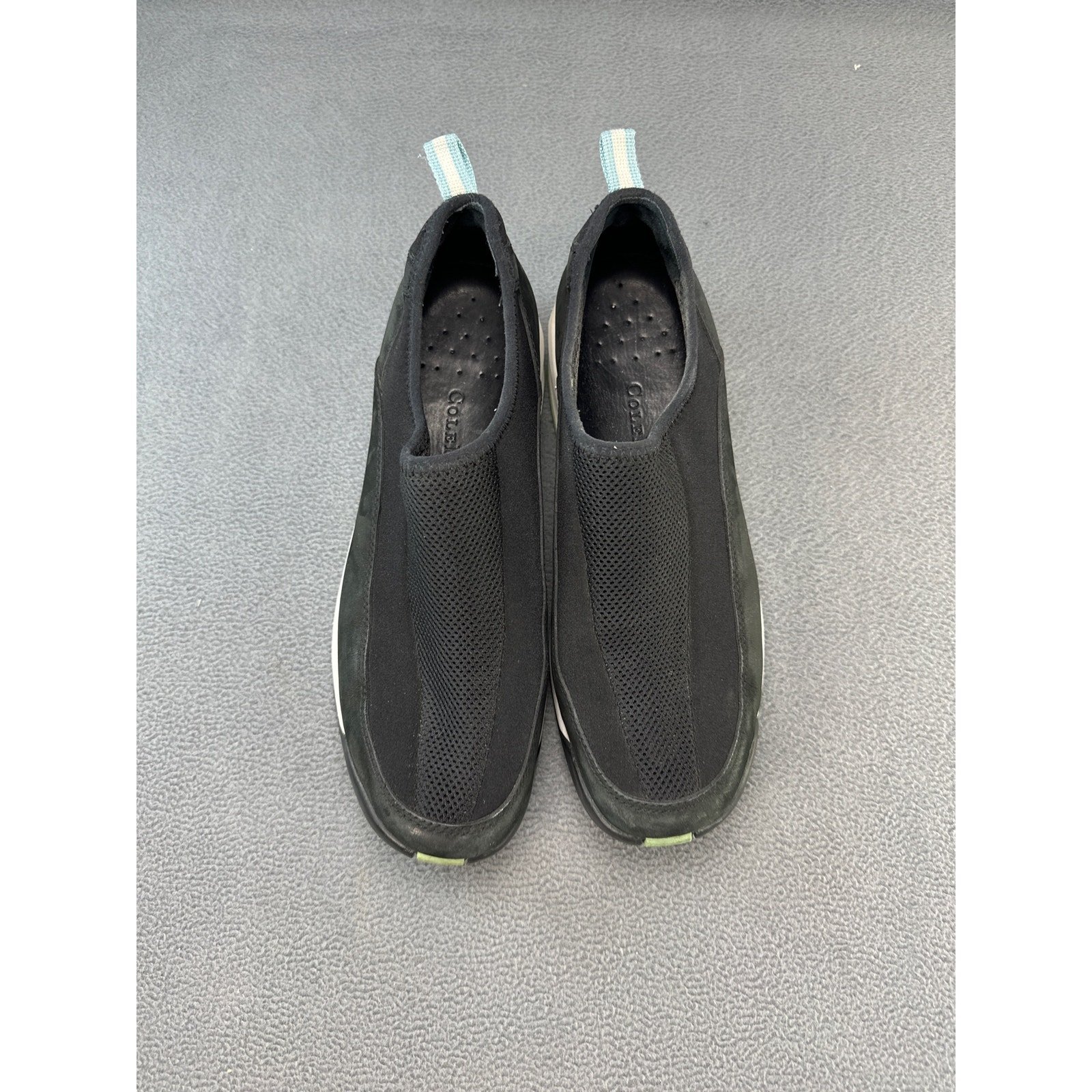 Cole Haan Men’s Country NikeAir Cushion black/white Slip-On Suede/Mesh Size 9.5B