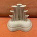 Fiestaware white tri-pod pyramid candle holder b55