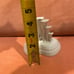 Fiestaware white tri-pod pyramid candle holder b55