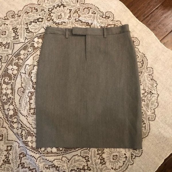 Ralph Lauren black label gray wool blend skirt