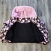 For Love and lemons floral pink black Puffer Jacket