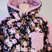 For Love and lemons floral pink black Puffer Jacket