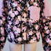 For Love and lemons floral pink black Puffer Jacket