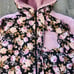 For Love and lemons floral pink black Puffer Jacket