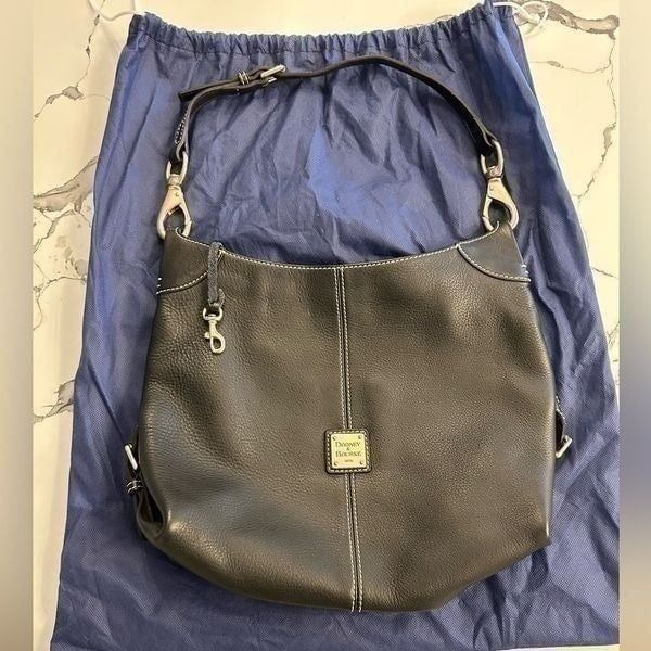 black leather Dooney & Bourke shoulder bag