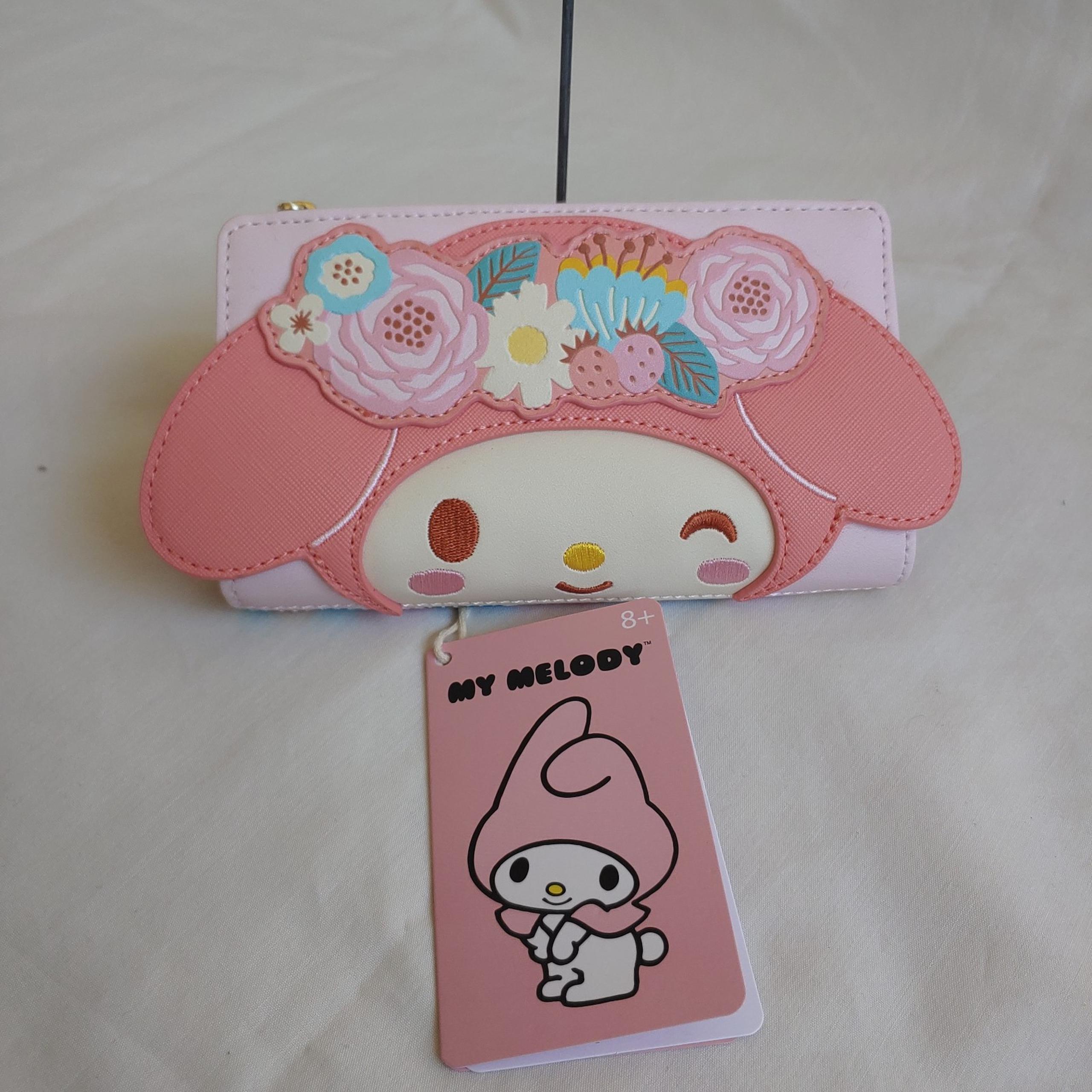 My Melody Loungefly Folding Snap Wallet Faux Leather Sanrio NWT New With Tags