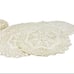 Hand Crafted Straw Basket Crochet Holder with 12 White Crochet Mats.