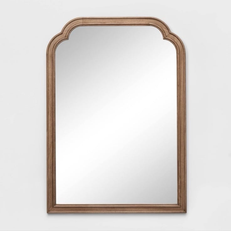 30 x 42 French Country Wall Mirror Brown - Threshold™: Sturdy Wood Frame, Wall