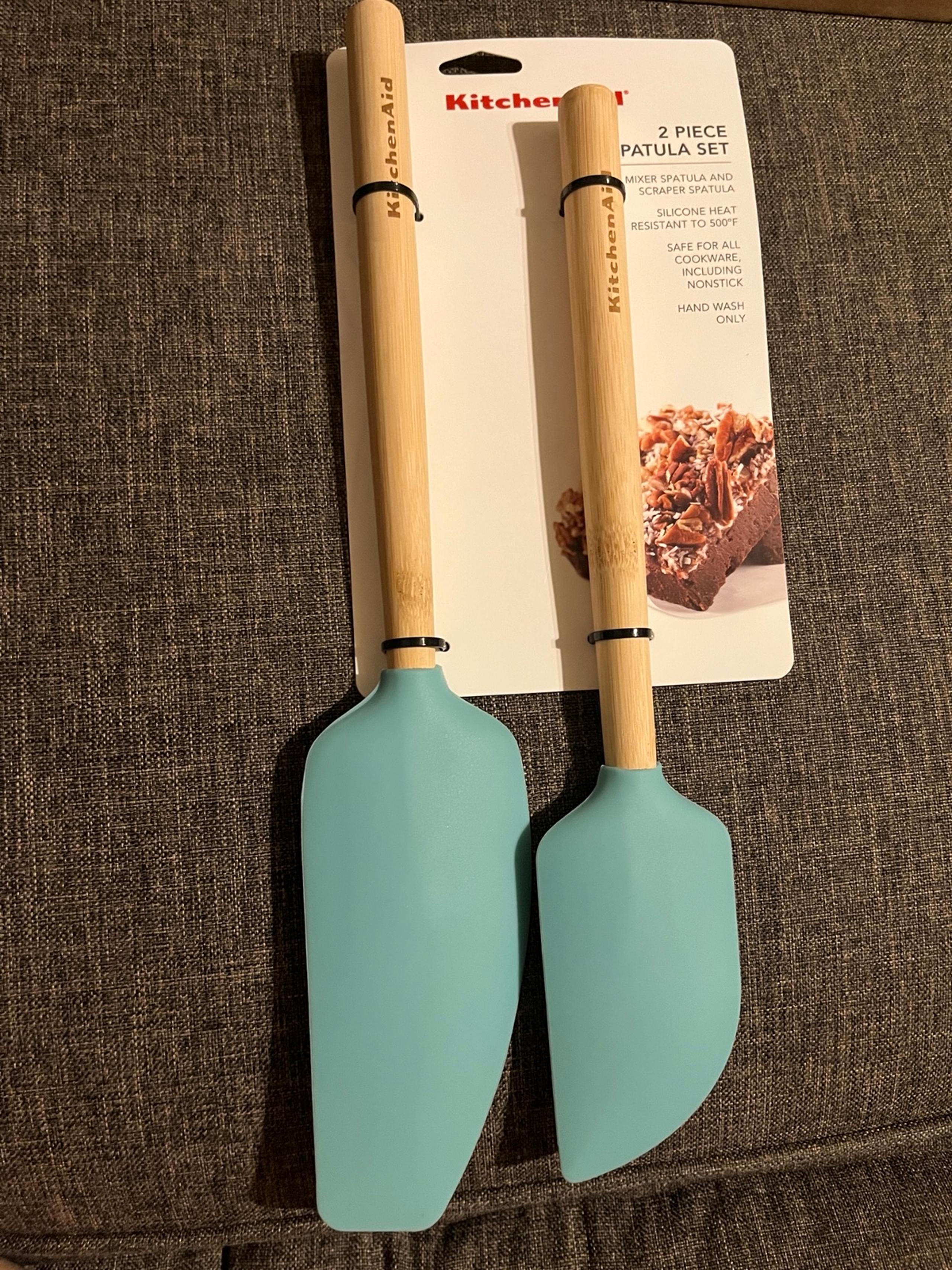 Kitchenaid 2 piece Spatula Set - Aqua Blue