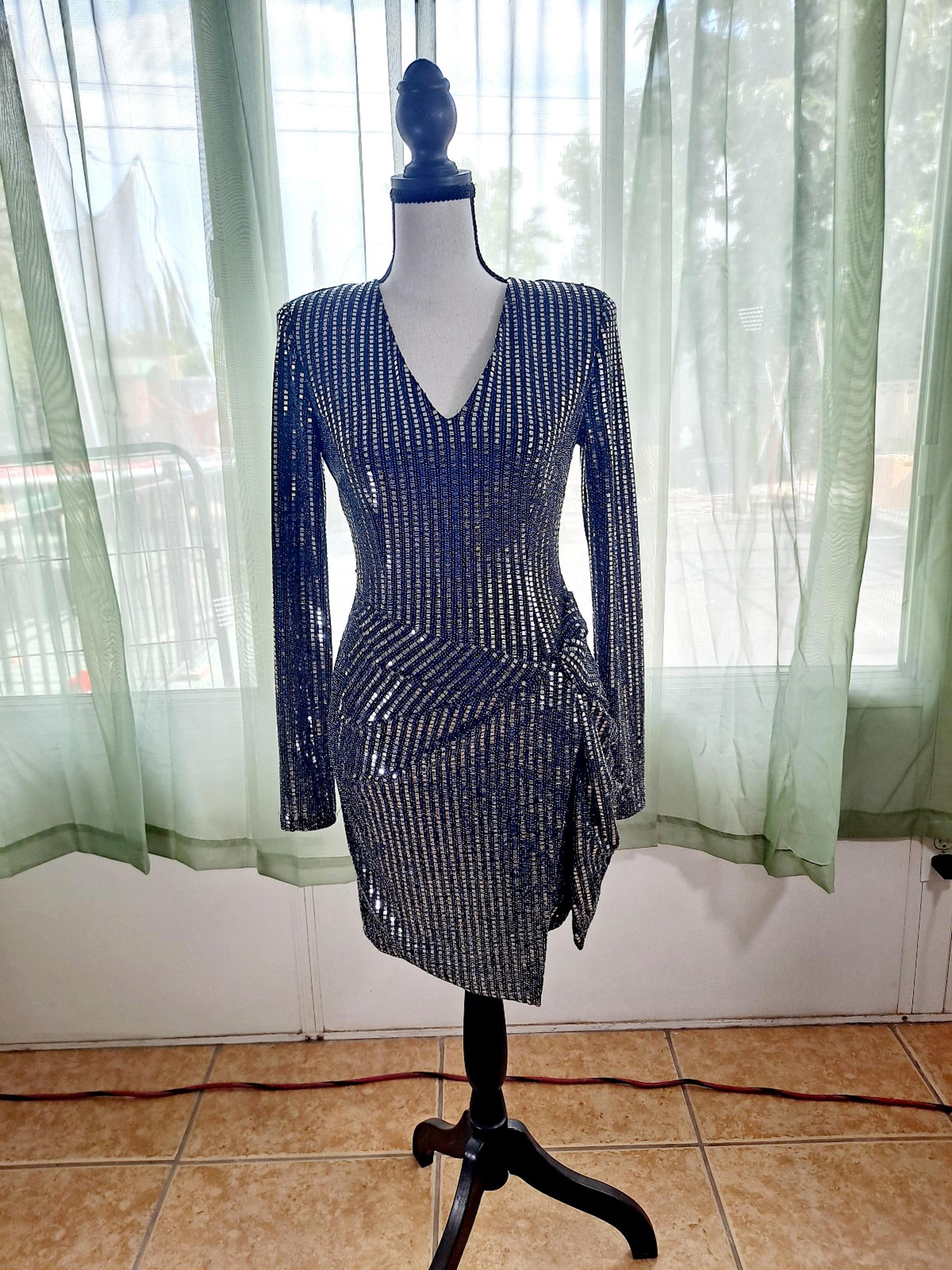 ASTR Elegant Silver Sequin Dress, size X-Small.