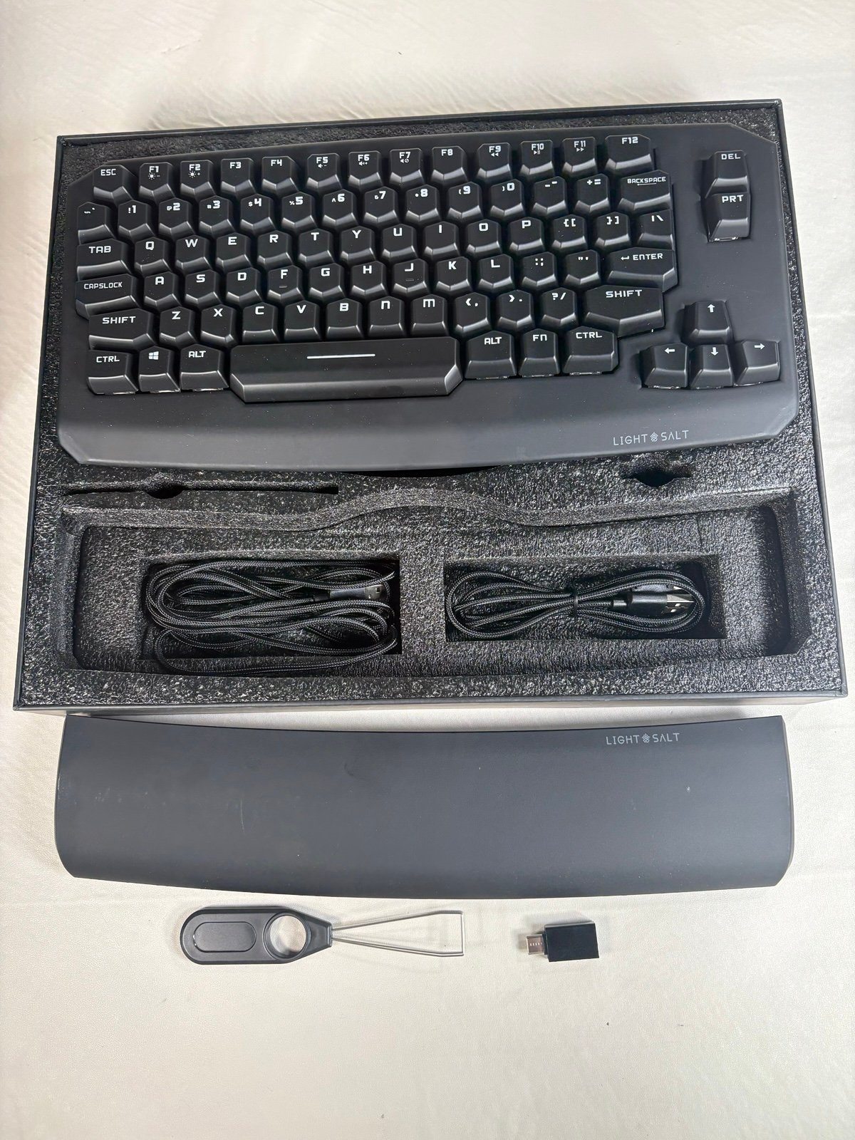Light Salt Kurve - 79 Keys Ergonomic Mechanical Keyboard, RGB Backlit