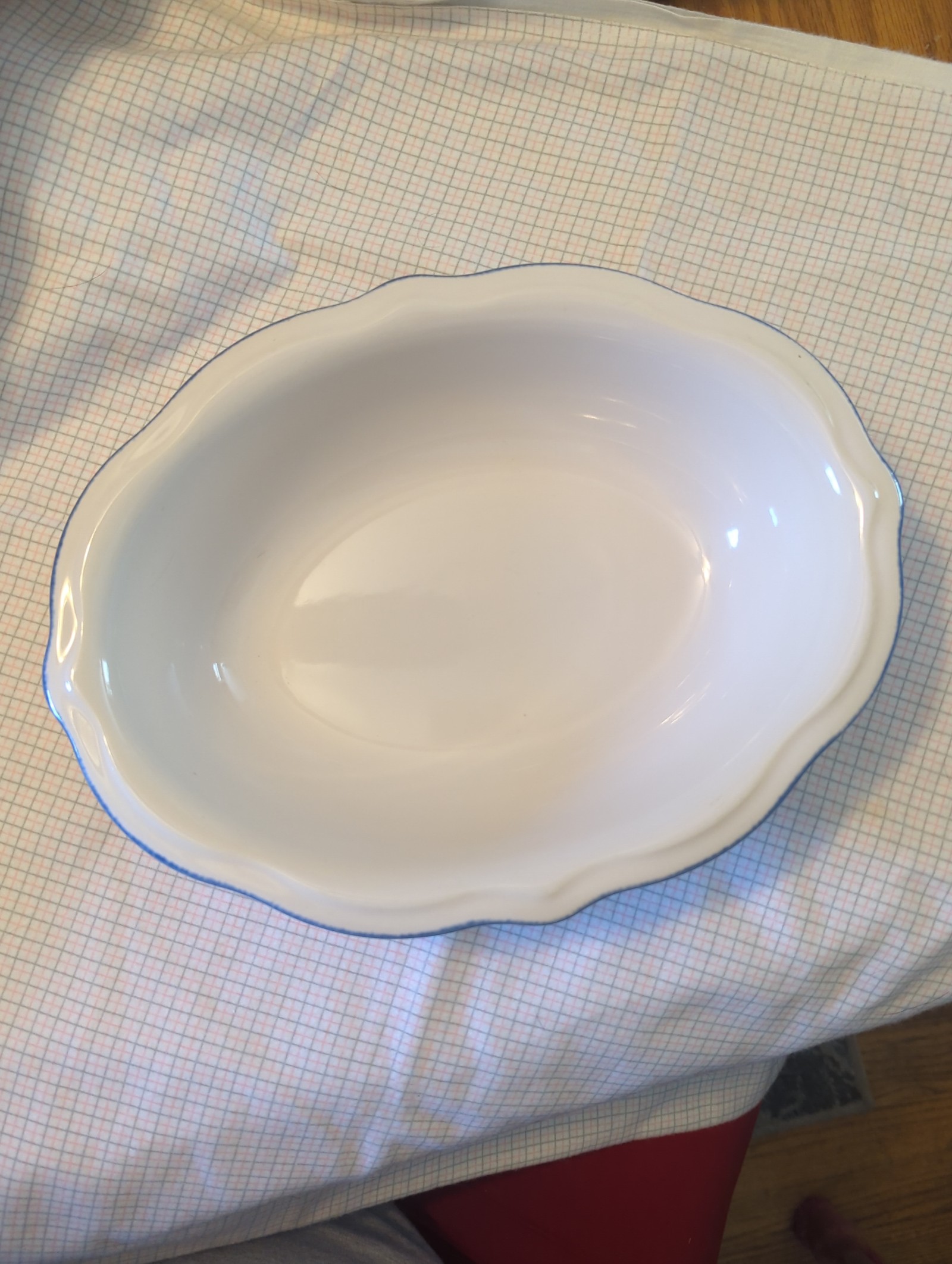 PFALTZGRAFF Blue MAISON Large 11 OVAL Serving Vegi BOWL Floral Cobalt Stoneware