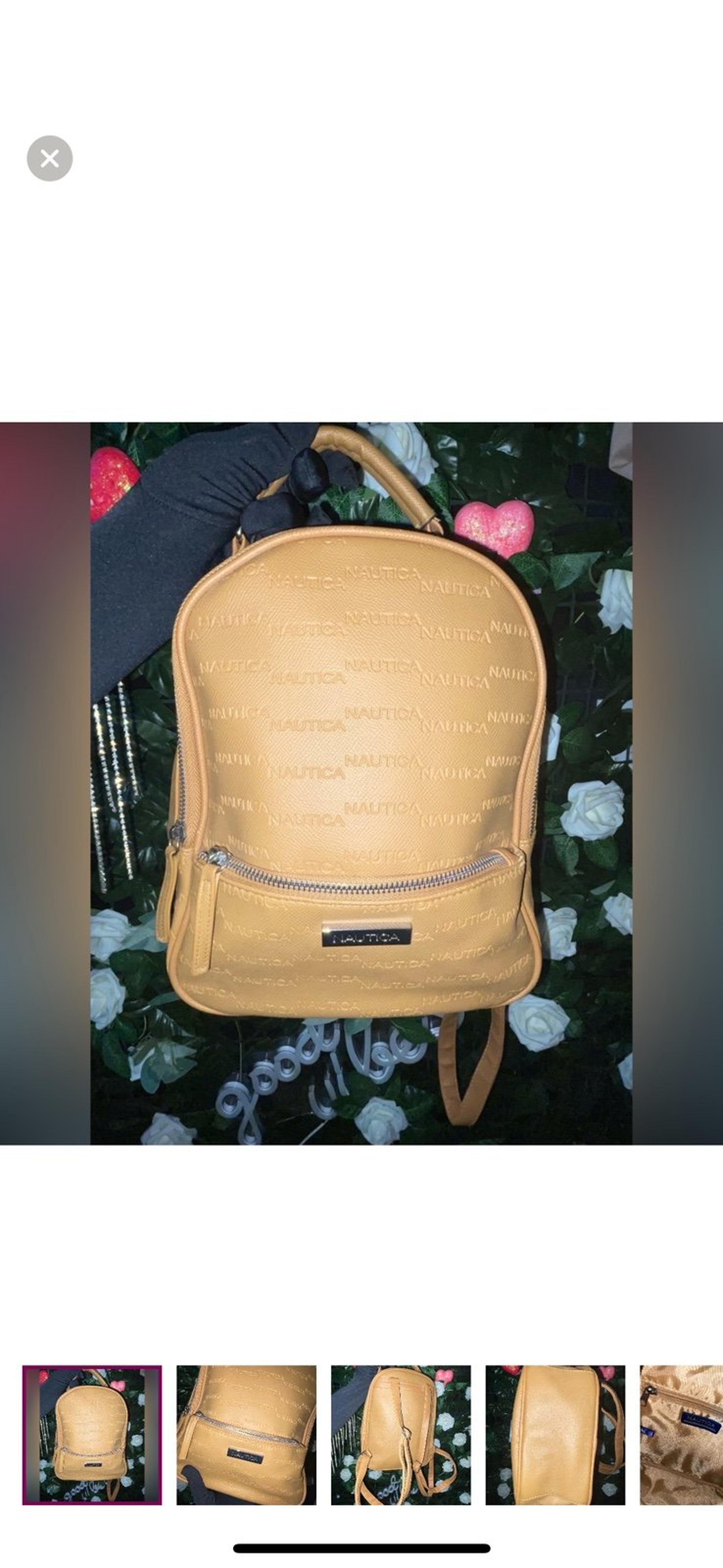 Nautica Tan Backpack For women or young youth .
