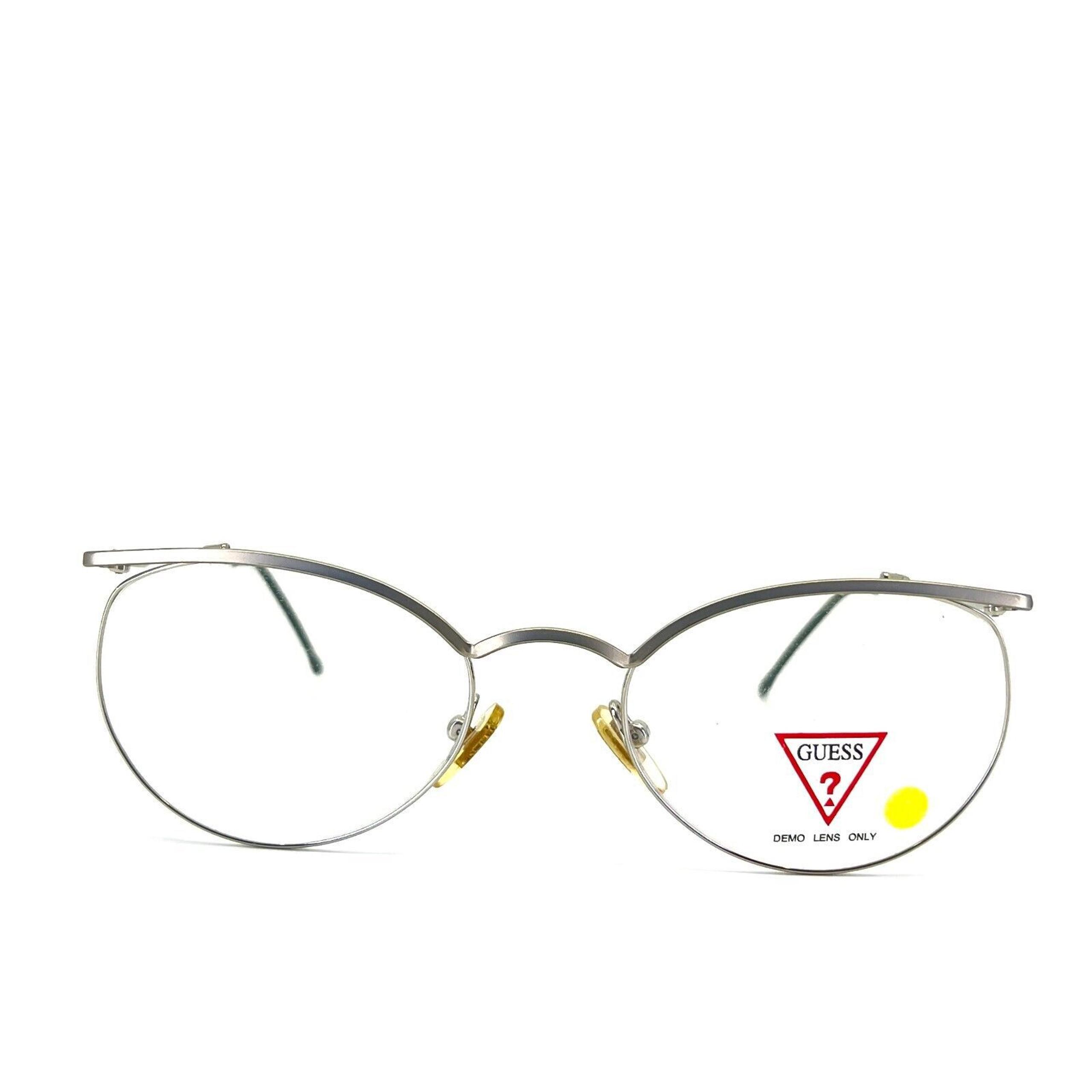 Guess Eyeglasses GU390 MSSS Silver Rectangle Frames 52[]21 140 mm