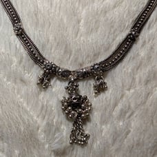 Handcrafted Oxidized Silver Necklace Intricate Pendant Design Artisan Jewelry
