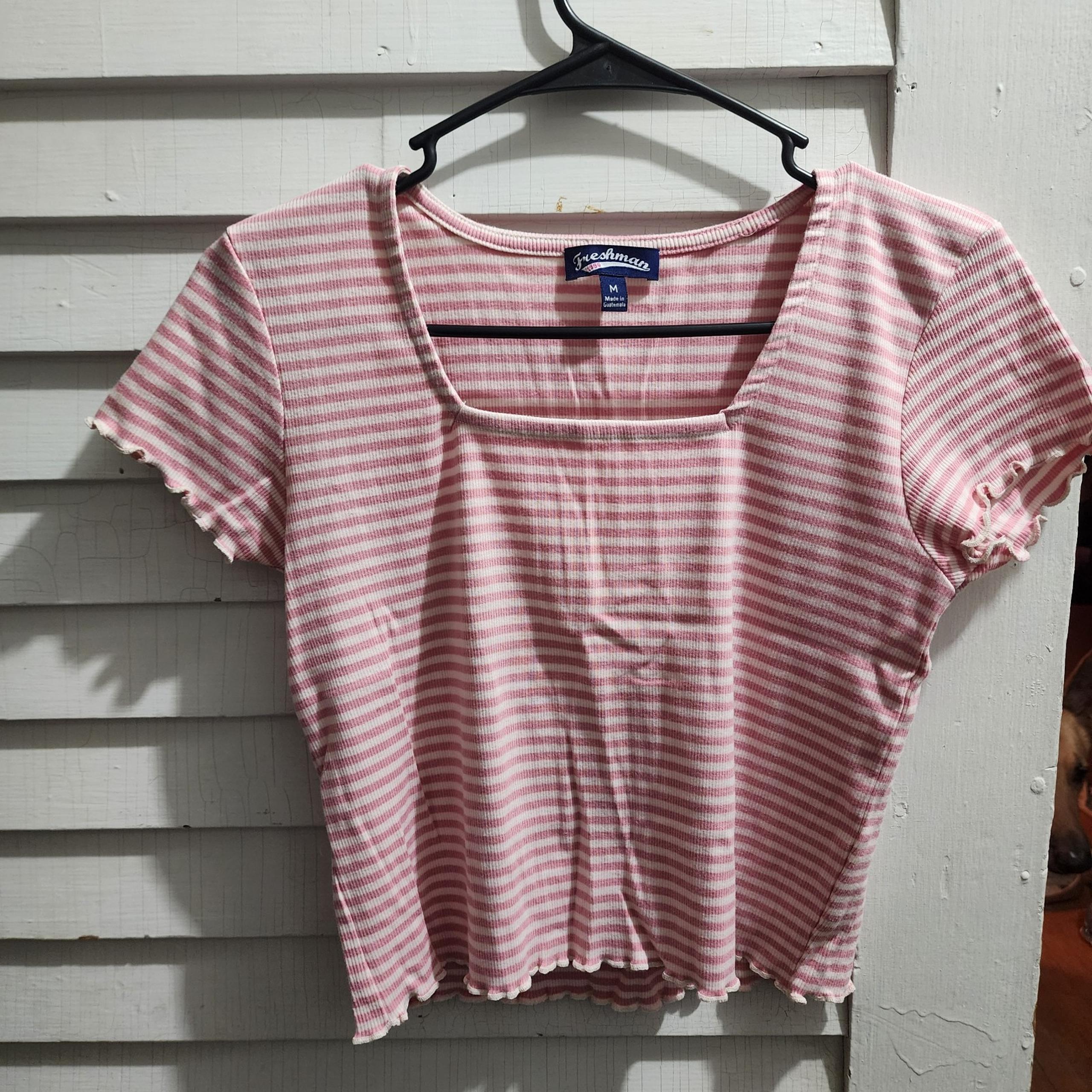 Y2k style striped crop top
