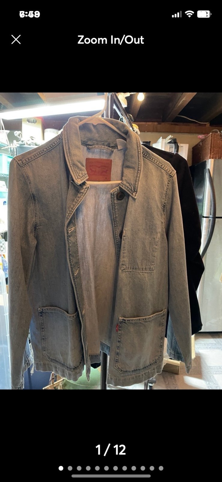 Jacket/ Jean jacket LEVI 501 long jacket NEW size LG