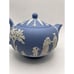 VTG Wedgwood England Blue Jasperware Teapot Porcelain