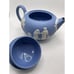 VTG Wedgwood England Blue Jasperware Teapot Porcelain