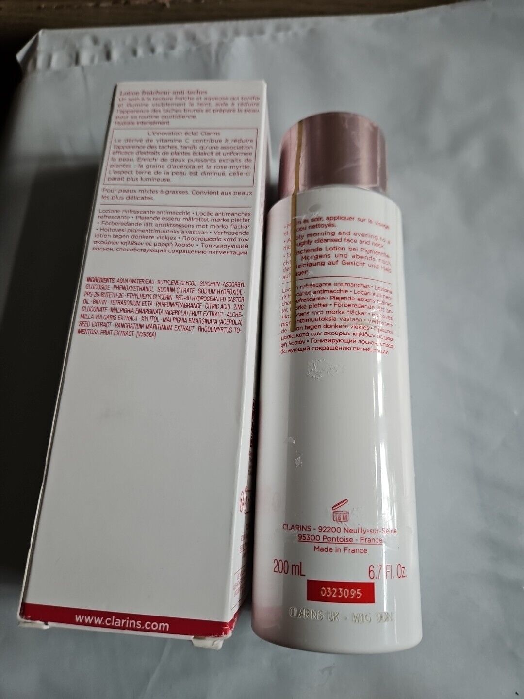 Clarins Bright Plus Dark Spot Targeting Milky Essence NIB 6.7oz 200ml