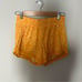 Women's Athleta Mesh Racer Run Mid Rise Short 4 Inch Inseam Size XS Yellow Print