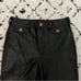L’ecole des femmes vegan leather high waisted bootleg flare pants S