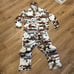Vintage single stitch Snow camo covers large top, medium bottom